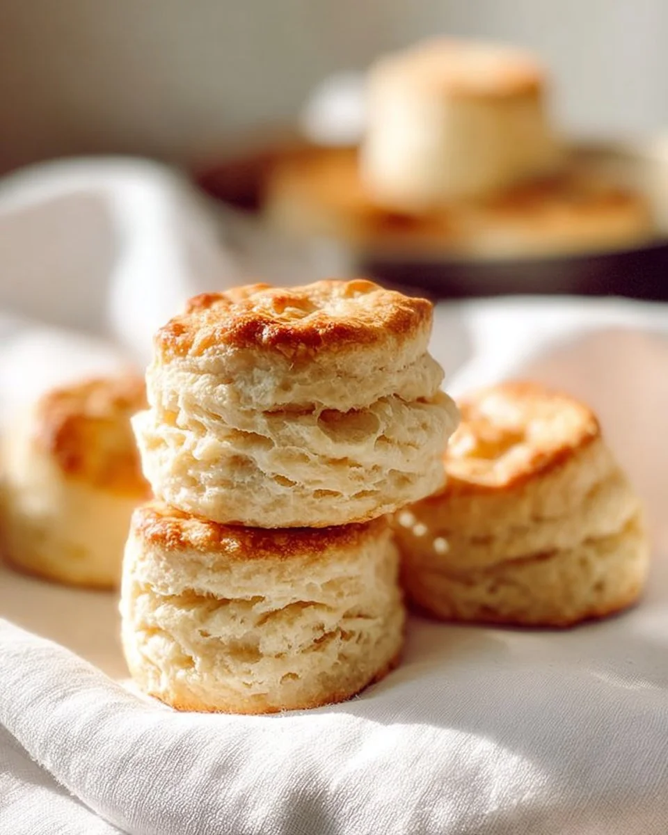 Flakey homemade buttermilk biscuits fresh out of the oven.
