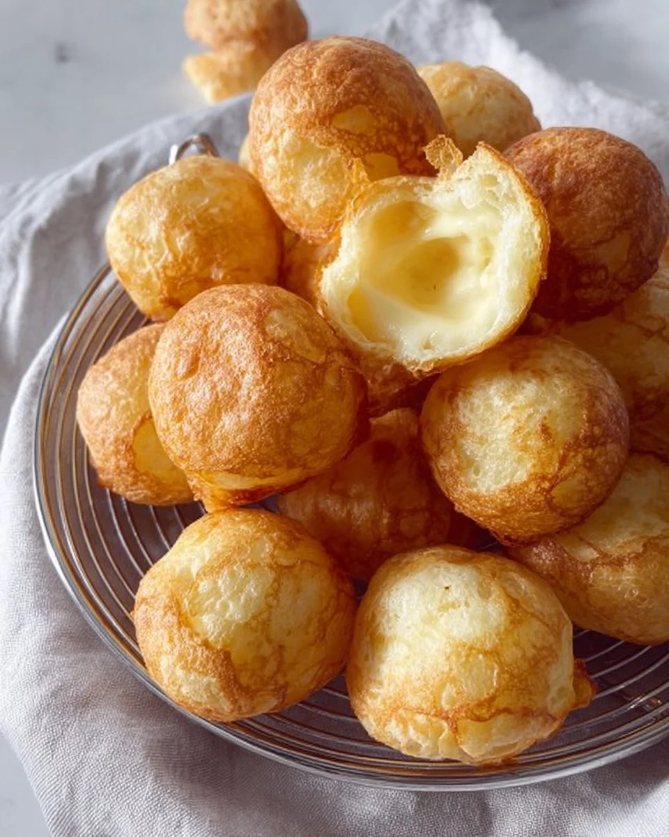Delicious easy shortcut Brazilian cheese bread fresh out of the oven