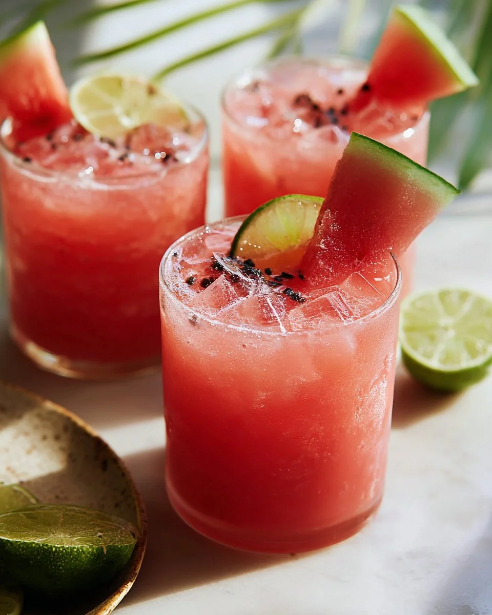 A refreshing glass of easy watermelon water with fresh watermelon slices.