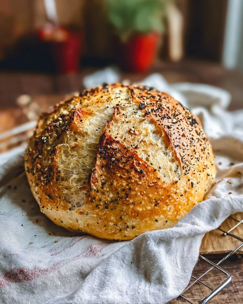 Everything Bagel No-Knead Bread