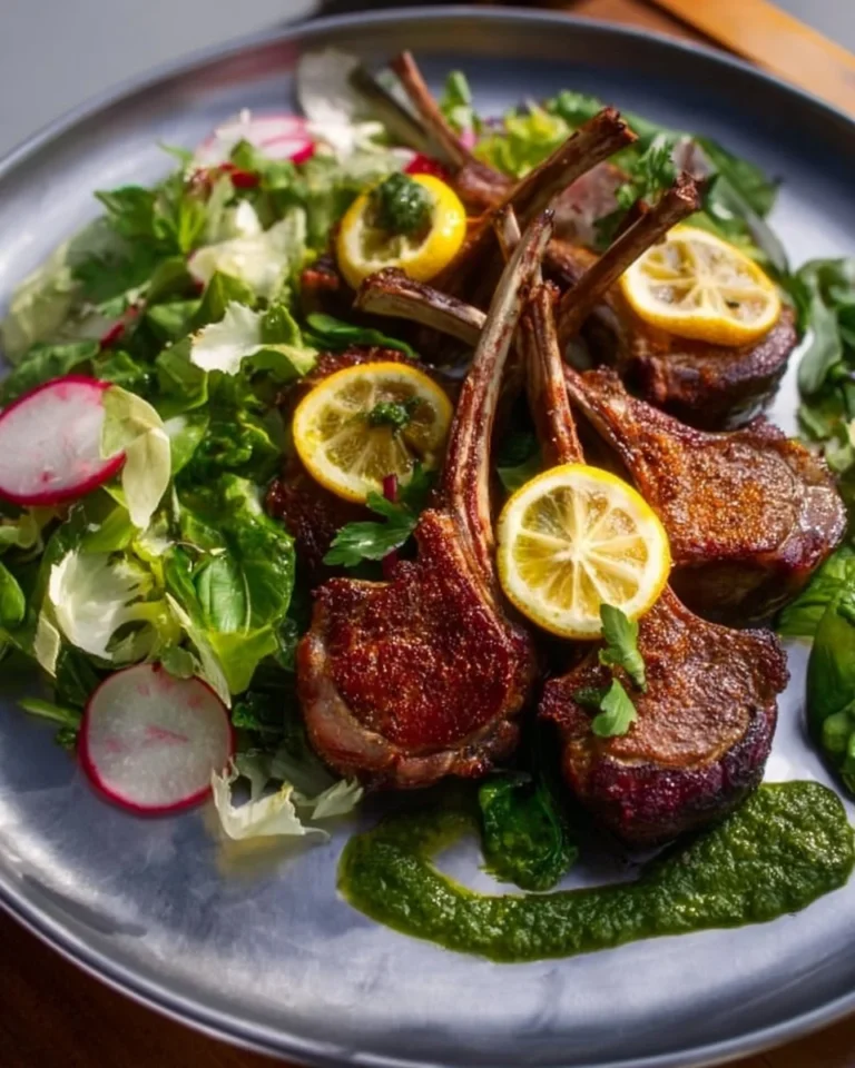 A bowl of vibrant green harissa sauce made from fresh herbs and chili peppers.
