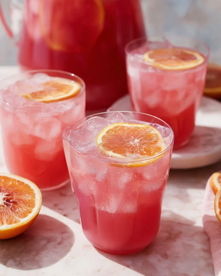 A glass of guava water garnished with fresh guava slices.