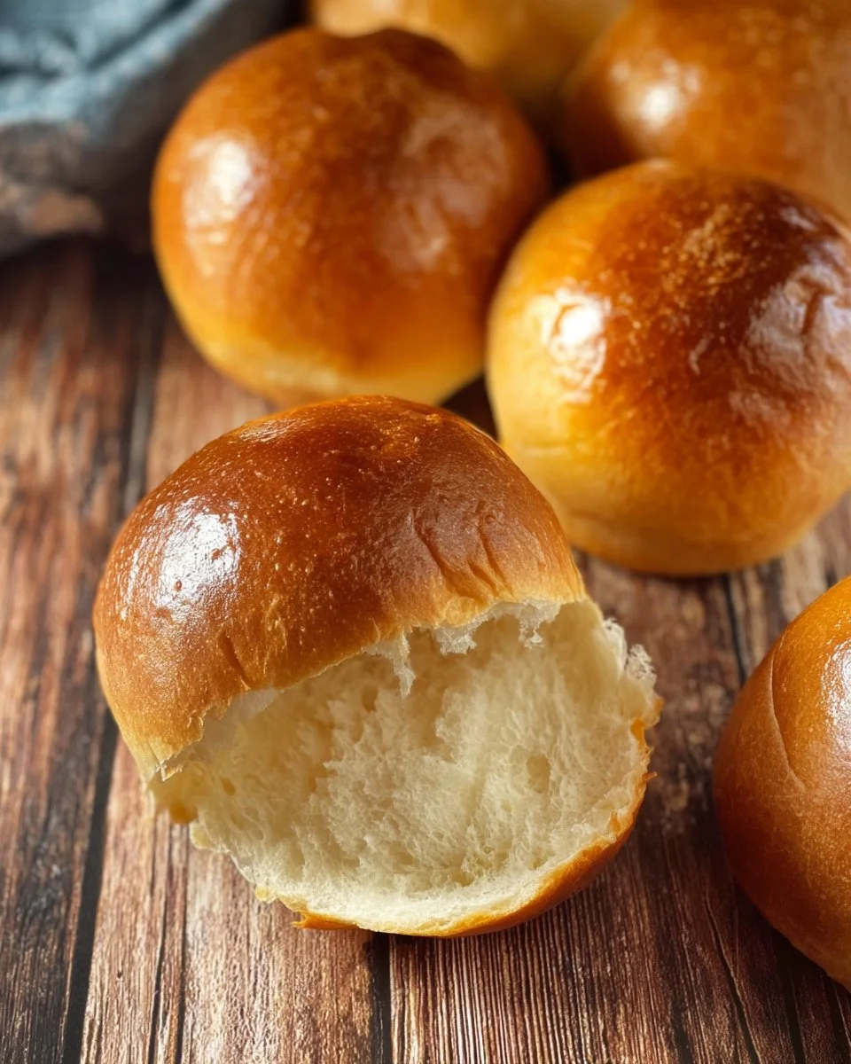 Freshly baked homemade soft and crusty bread bowls filled with soup