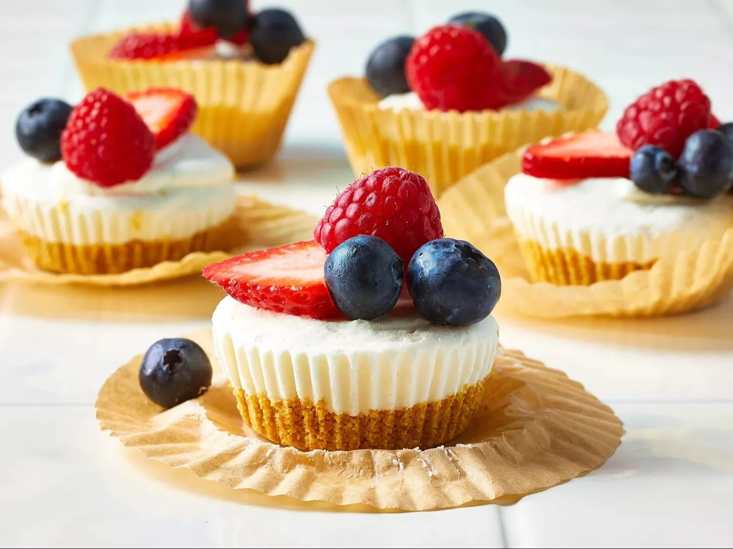 Mini No-Bake Cheesecakes