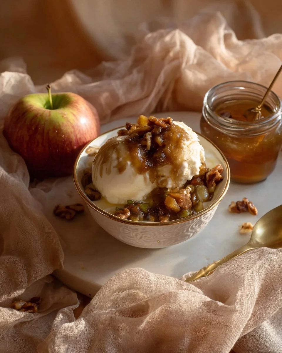 Salted rum raisin honey caramel sauce in a jar with a spoon