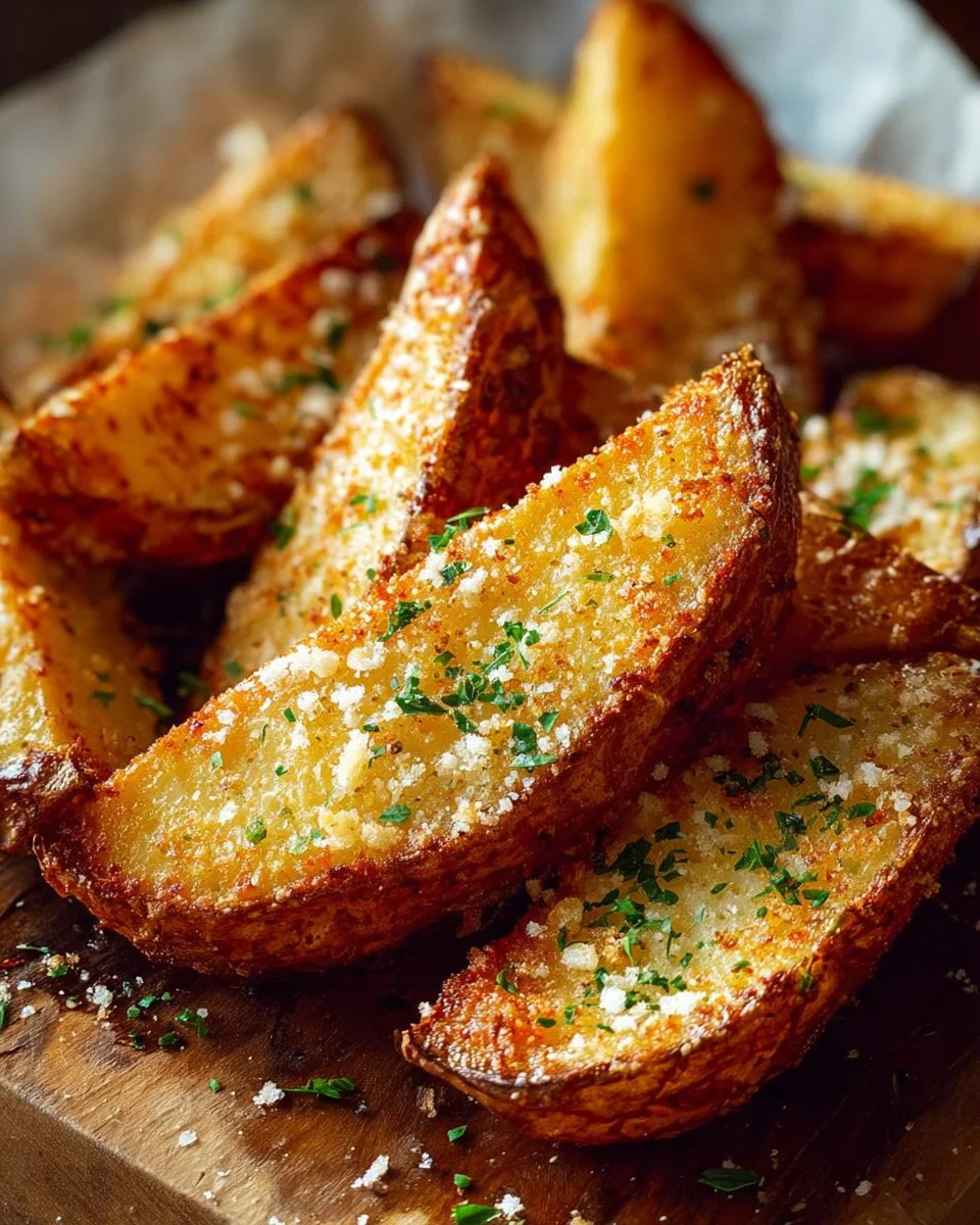 Baked Garlic Parmesan Potato Wedges