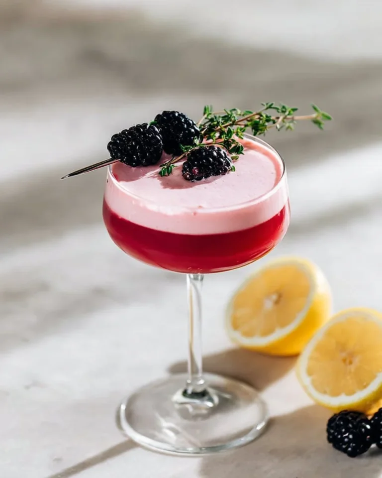 Refreshing Blackberry Ginger Vodka Sour cocktail from Butternut Bakery