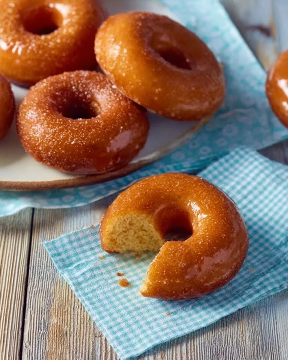 Delicious homemade Cider Doughnuts dusted with cinnamon sugar