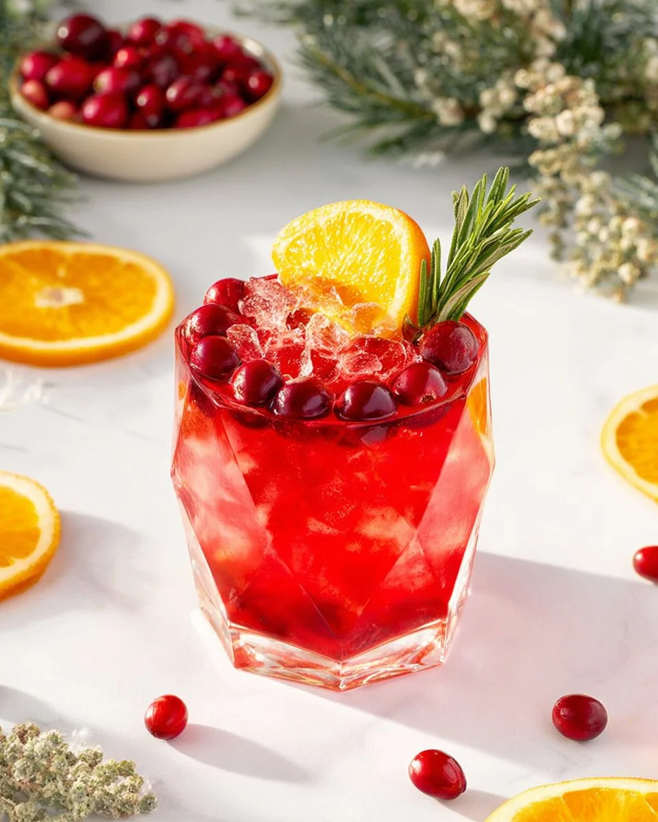 Cranberry Mocktail recipe featuring 3 simple ingredients