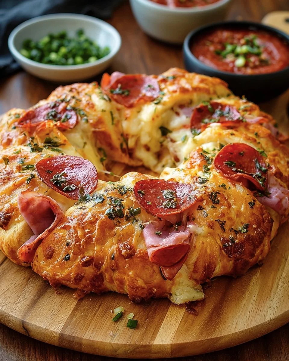 Crescent Roll Ham and Pepperoni Ring: The Ultimate Crowd-Pleasing Appetizer
