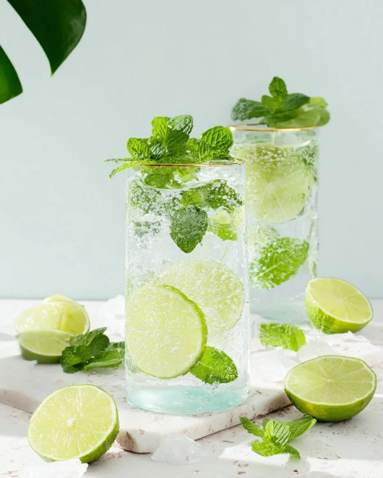 Refreshing Virgin Mojito mocktail served with mint and lime in a glass