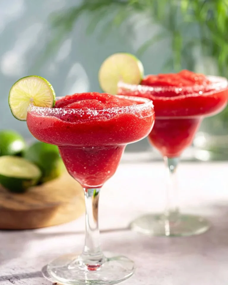 Refreshing easy virgin raspberry margaritas in a glass with fresh raspberries