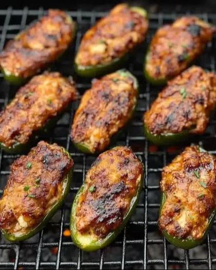 Grilled Stuffed Jalapeños with Bacon, Chicken, and Cheese – Your New Favorite Appetizer