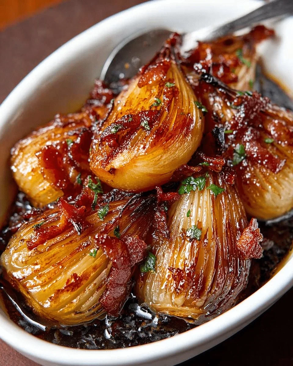 Honey-Glazed Shallots with Crispy Bacon – A Comforting Side Dish You’ll Want to Make Again and Again
