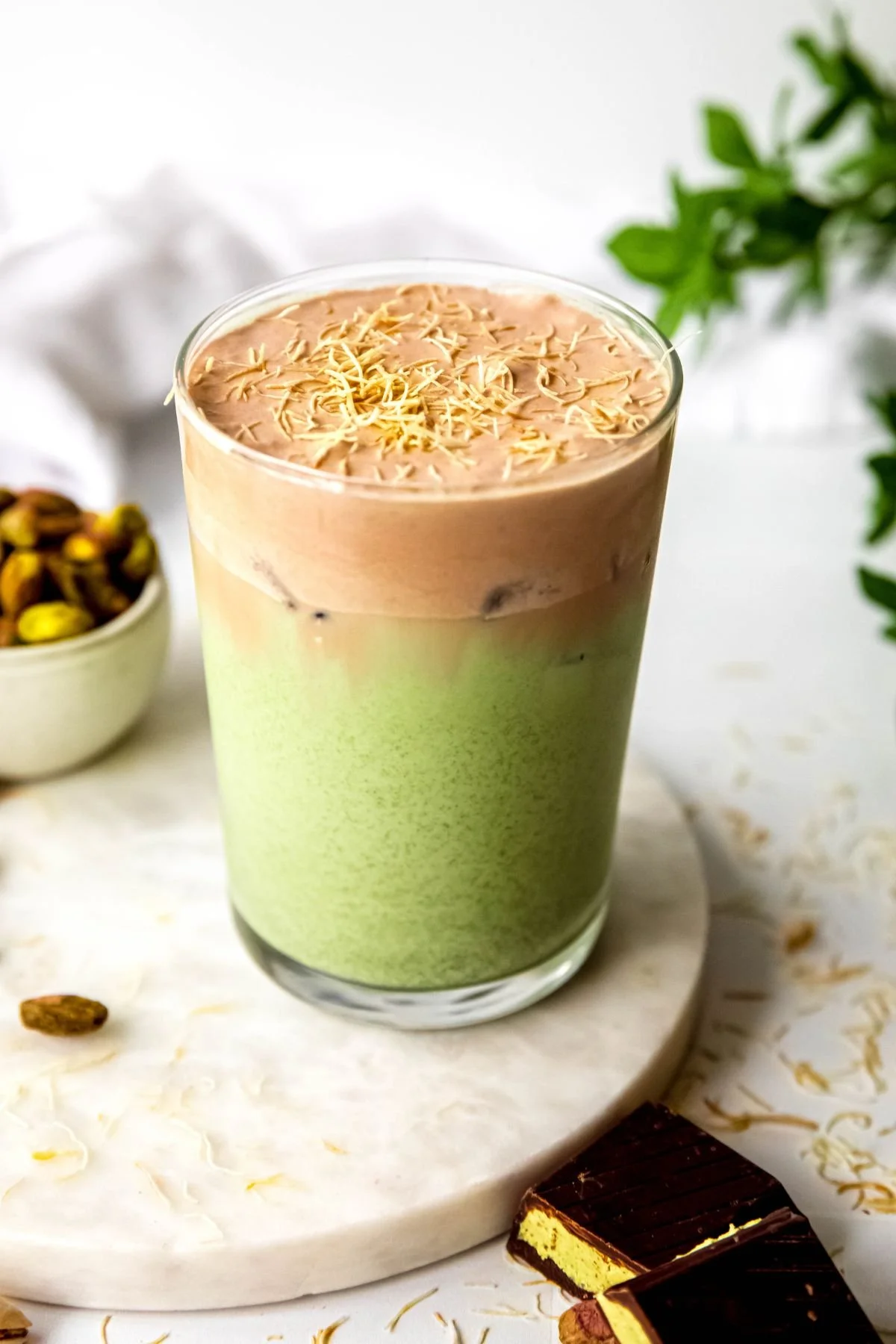 Iced Dubai Chocolate Matcha (Starbucks Copycat)