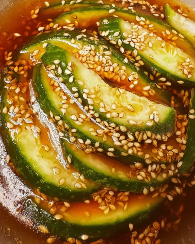 Japanese-style pickled cucumber dish known as Sunomono on a plate