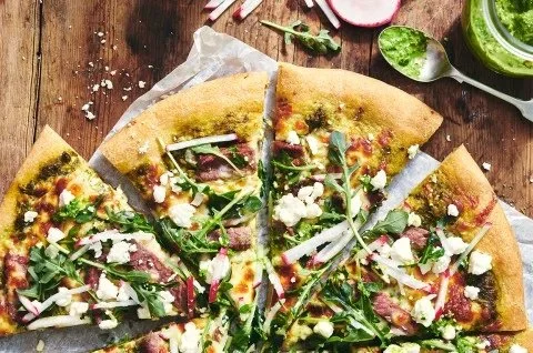 Keto-Friendly Chimichurri Steak Pizza