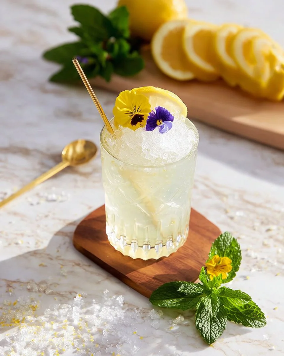 Refreshing lemon mocktails served in stylish glasses with mint and lemon slices.