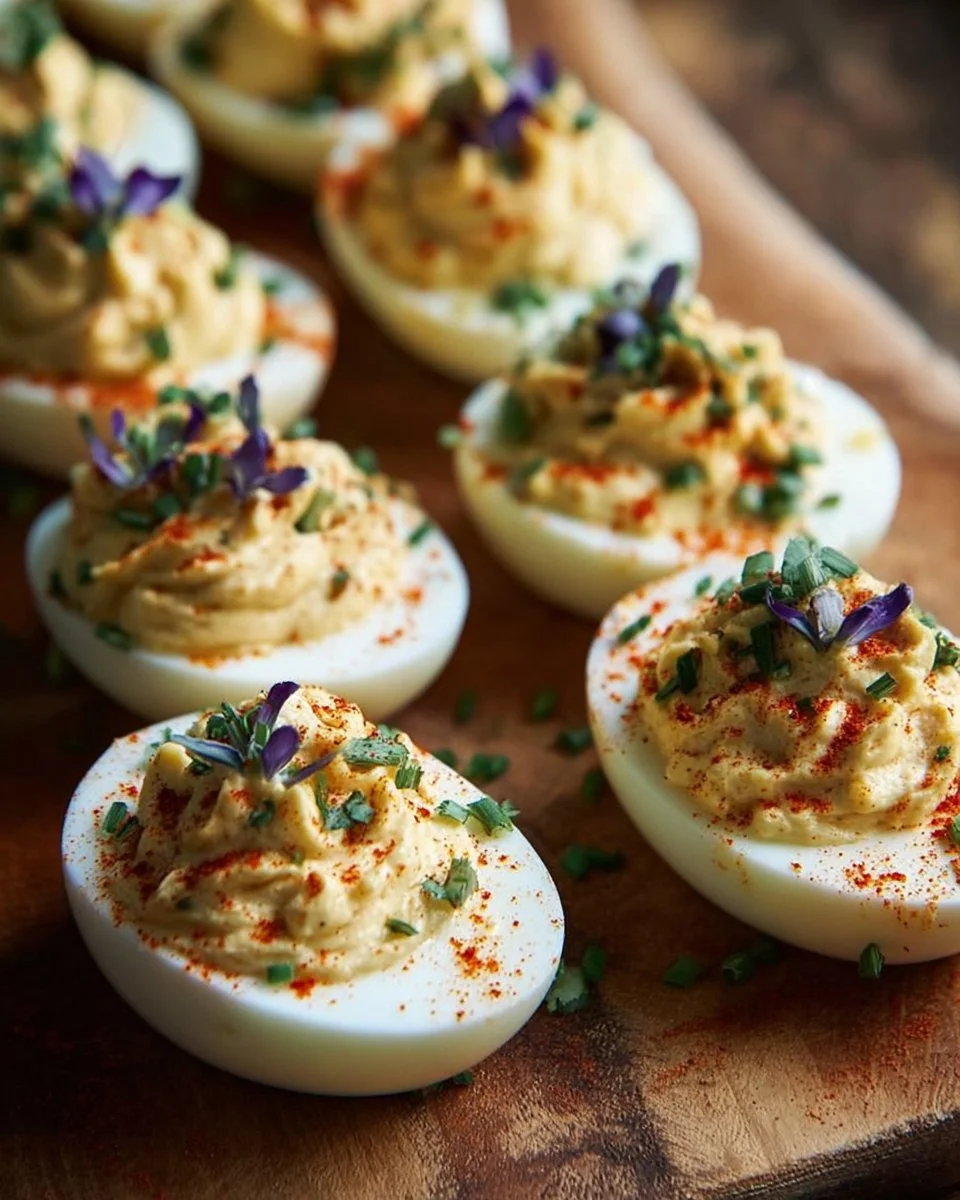 Mardi Gras Deviled Eggs