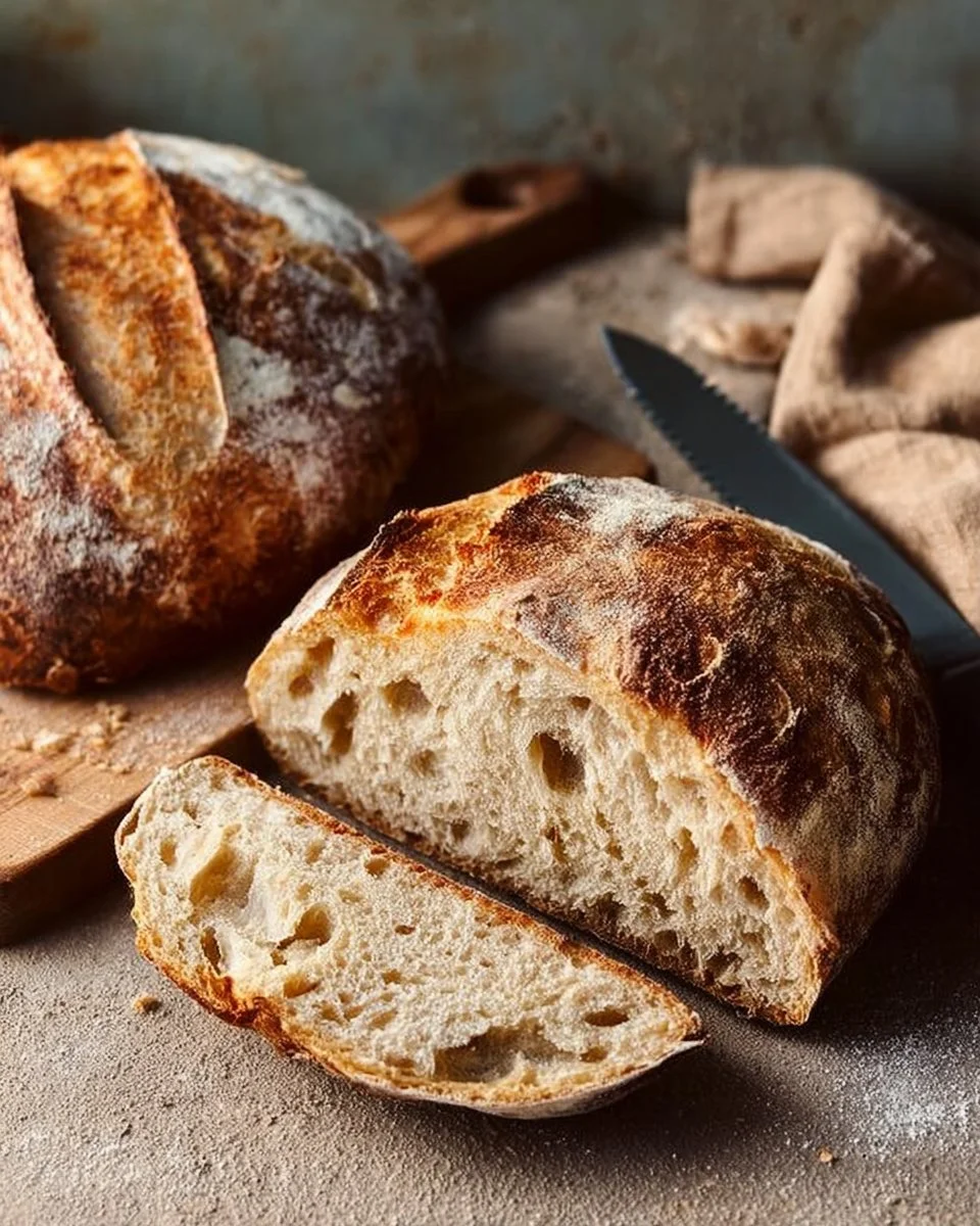 No-Knead Crusty Bread