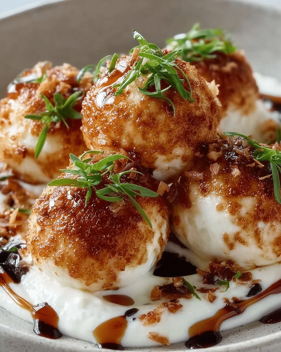 Parmesan–Asiago Cream with Orange Zest & White Balsamic Honey Drizzle