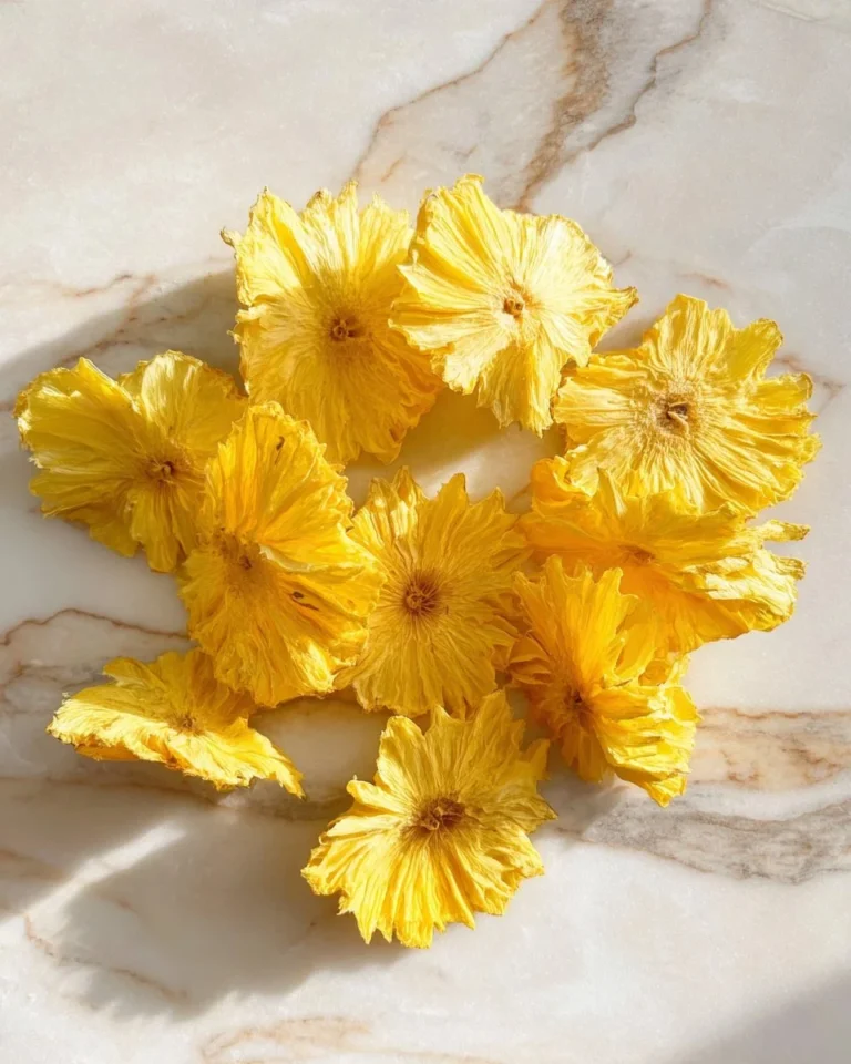 Vibrant pineapple flowers blooming in a tropical garden setting.