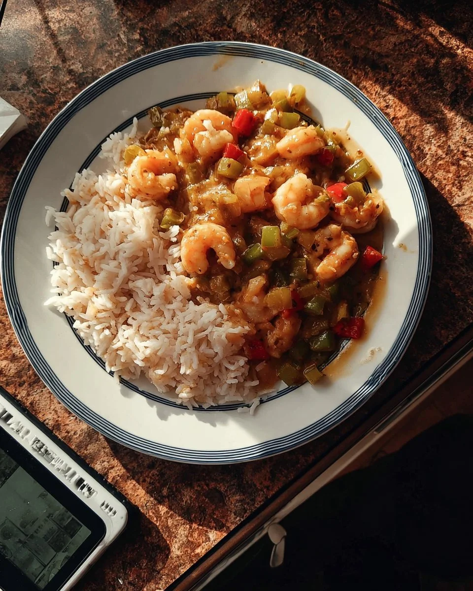 Delicious New Orleans style BBQ shrimp served with spices and herbs.