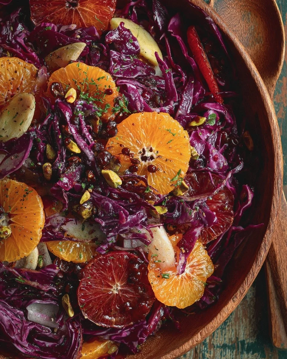 Red Cabbage & Clementine Salad with Pistachios: A Bright, Crunchy Winter Favorite