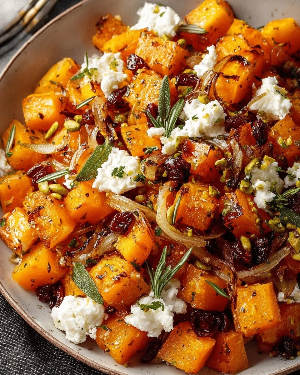 Roasted Butternut Squash with Cranberries, Goat Cheese & Shallots: A Cozy Dish You’ll Crave All Season