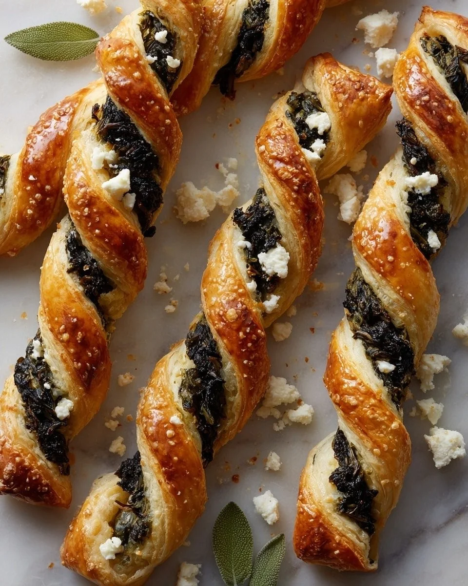 Spinach and Feta Puff Pastry Twists Recipe
