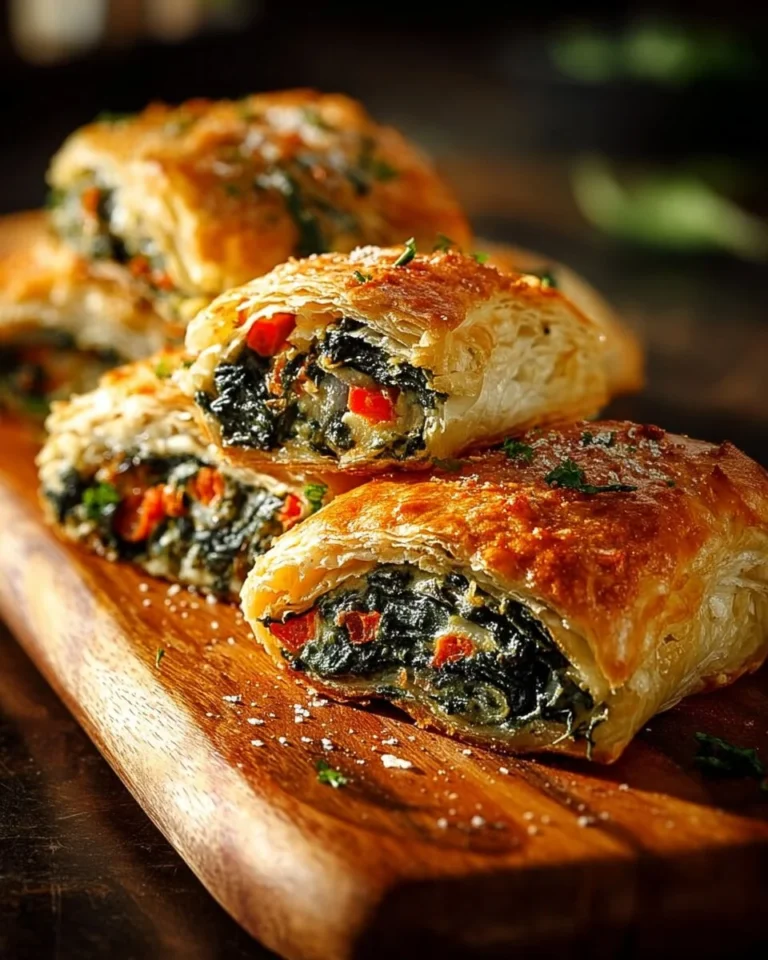 Spinach, Pepper & Carrot Crescent Squares served on a plate