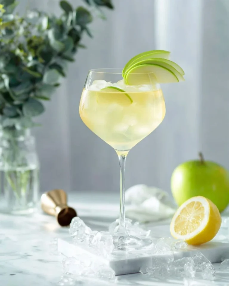 Refreshing vodka mocktail with fresh ingredients and colorful garnishes