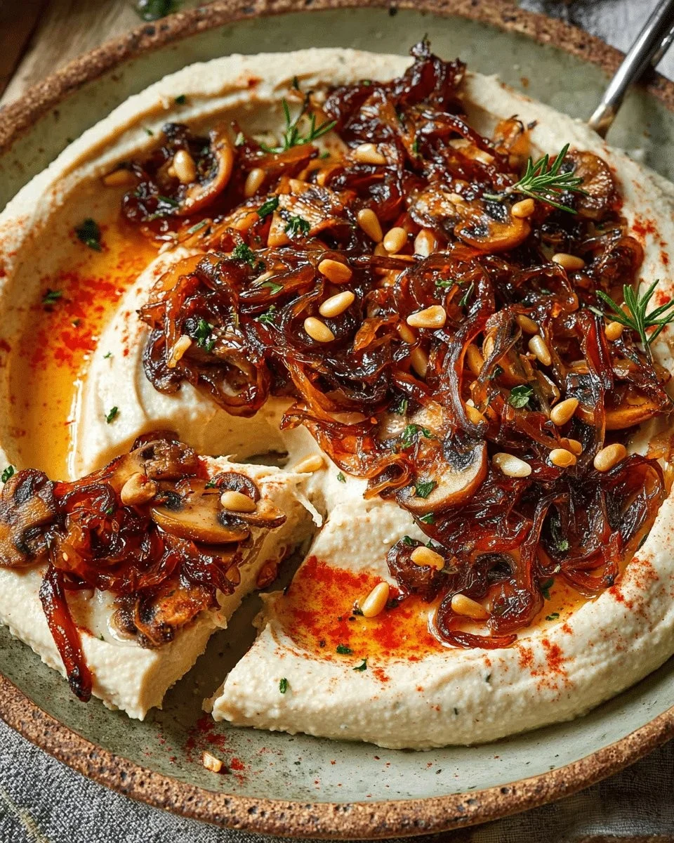 Whipped White Bean Spread with Caramelized Onions & Rosemary