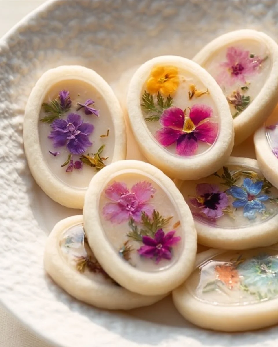 Earl Grey Stained Glass Floral Cookies Vegan Gluten Free