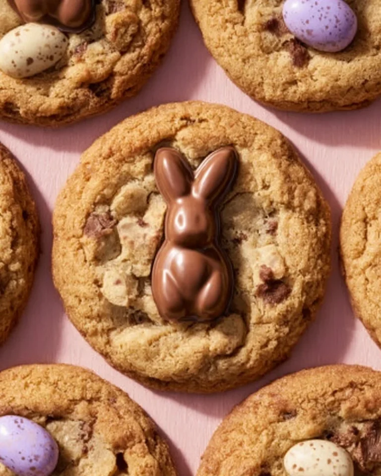 Plate of colorful Easter Chocolate Cookies decorated with festive icing
