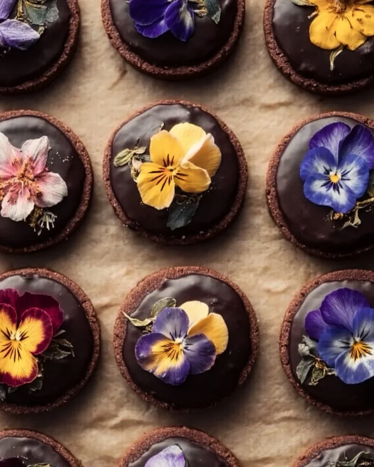Batch of easy vegan dark chocolate cookies on a cooling rack