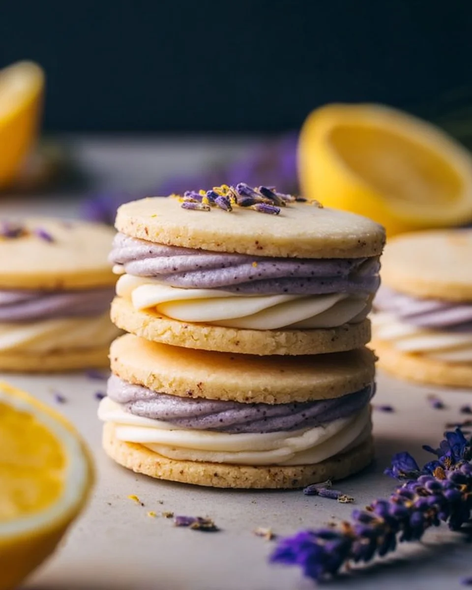 Lemon Lavender Sandwich Cookies