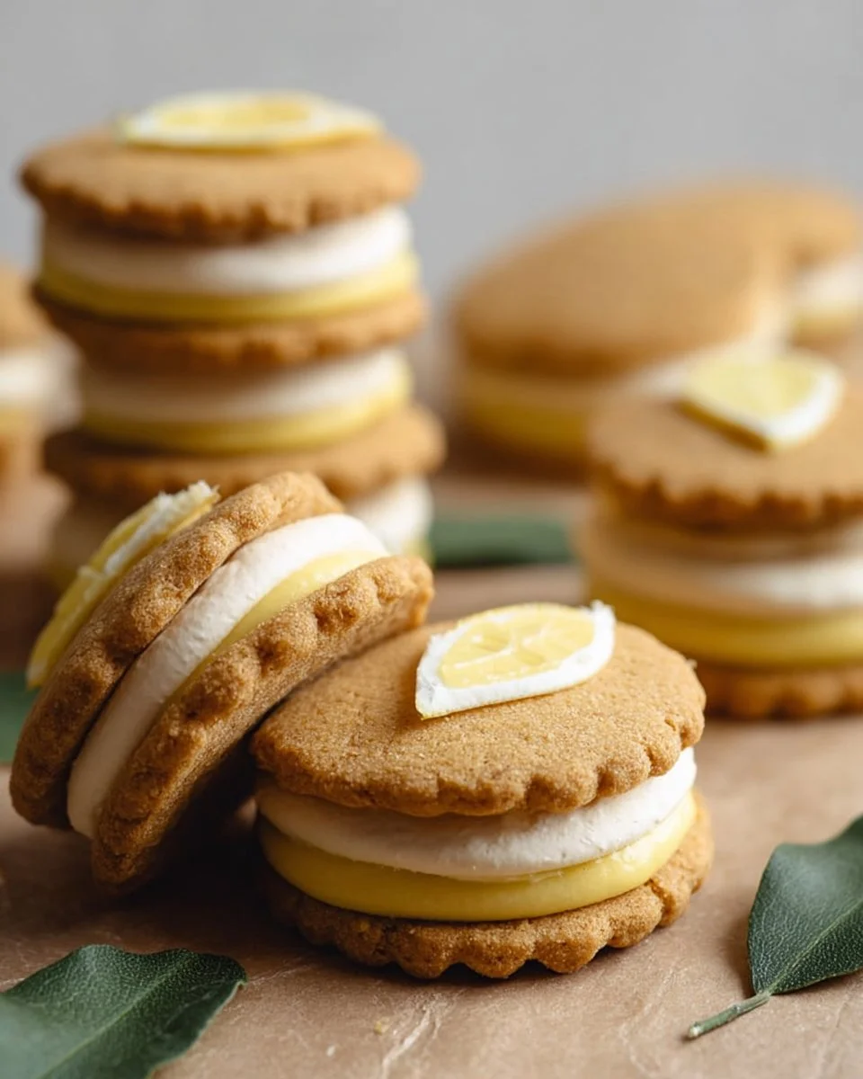 Lemon Sandwich Cookies With Lemon Curd (Vegan, Gluten Free)