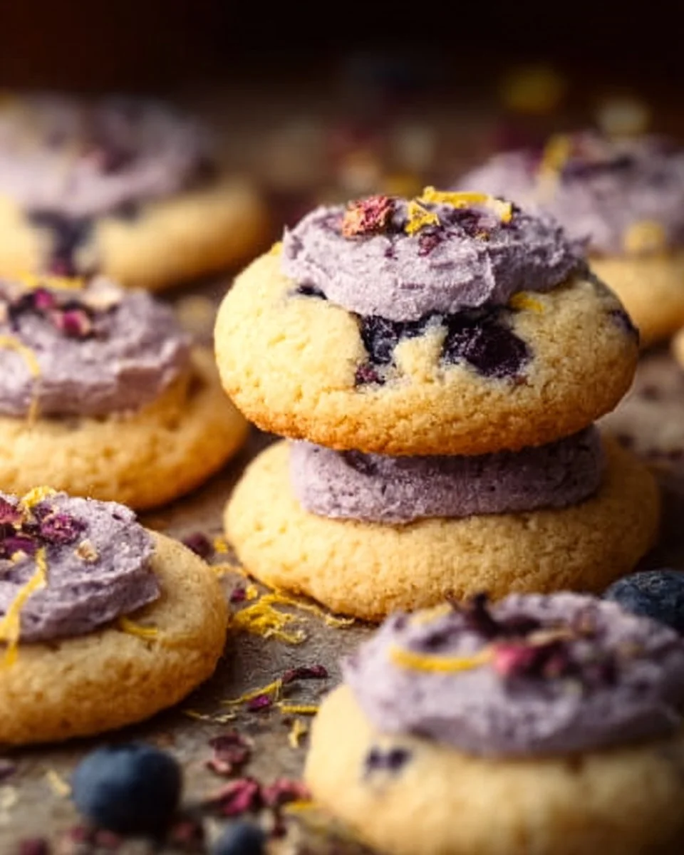 Soft Lemon Blueberry Cookies